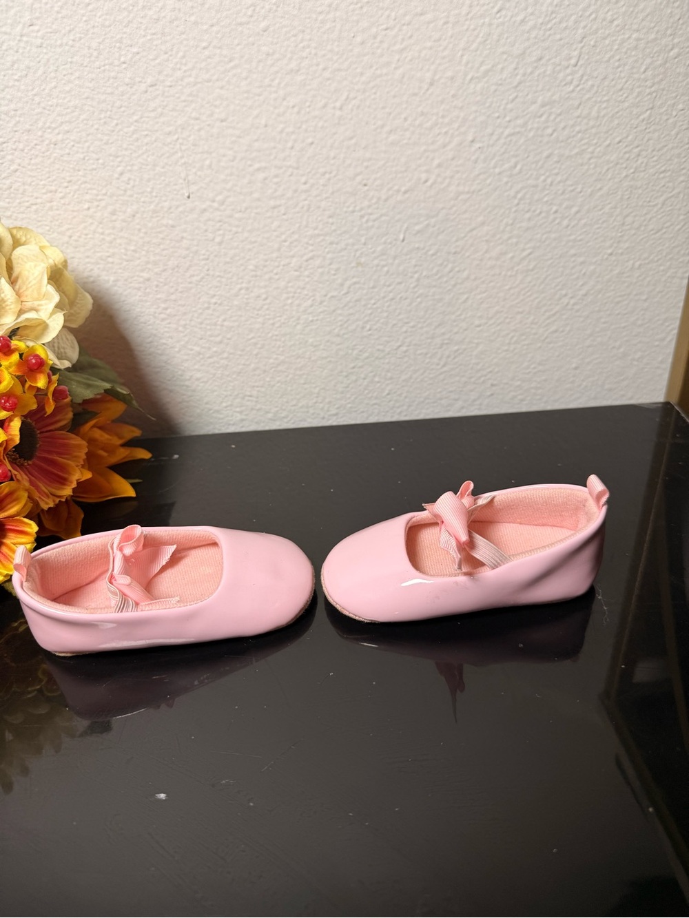 Baby Pink Toddler Ballet Flats with Bow Accent